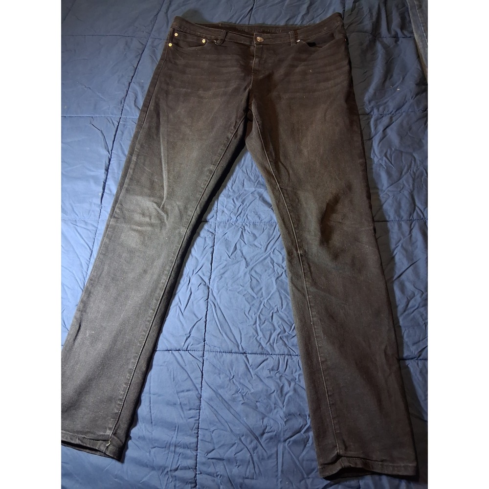 Rue21 Premium Supreme Flex Skinny Jeans Mens 36x34 Black Stretch Denim‎ Pants